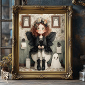 可愛いお洒落ハロウィーンの妖精と幽霊の切り離し 薄葉紙