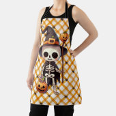 可愛いお洒落ハロウィーンの骨格 エプロン (インサイチュ)