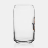 可愛いお洒落ハートモノグラ結婚ムの写真カスタム ガラス缶 (右)