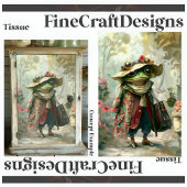 可愛いお洒落ファンタジーカエルDecompage右125 薄葉紙