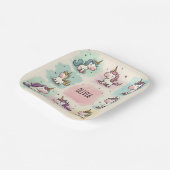 可愛いお洒落ユニコーン ペーパープレート (傾斜あり)