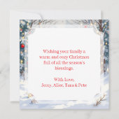 可愛いお洒落ラクーンパーソナライズされたクリスマス カード (裏面)