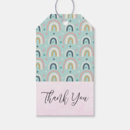 可愛いお洒落レインボーパターン ギフトタグ