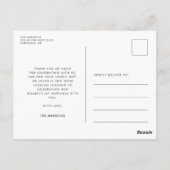 可愛いお洒落台本ベビーシャワーありがとう ポストカード (裏面)