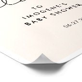 可愛いお洒落台本ベビーシャワーへようこそ ポスター (角)