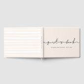 可愛いお洒落台本ベビーシャワー ゲストブック (全面)