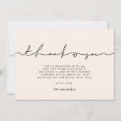 可愛いお洒落台本ベビーシャワー サンキューカード (正面)