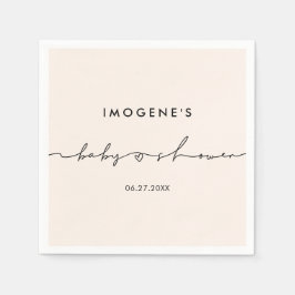可愛いお洒落台本ベビーシャワー スタンダードカクテルナプキン