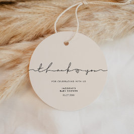 可愛いお洒落台本ベビーシャワー フェイバータグ