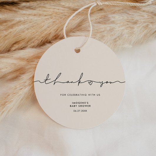 可愛いお洒落台本ベビーシャワー フェイバータグ