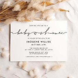 可愛いお洒落台本ベビーシャワー 招待状