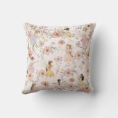 可愛いお洒落妖精の山花園牧草地 クッション (裏面)