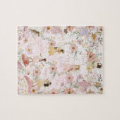 可愛いお洒落妖精の山花園牧草地 ジグソーパズル (横)