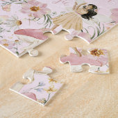 可愛いお洒落妖精の山花園牧草地 ジグソーパズル (側面)