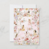 可愛いお洒落妖精誕生日ワイルドフラワーガーデン サンキューカード (裏面)