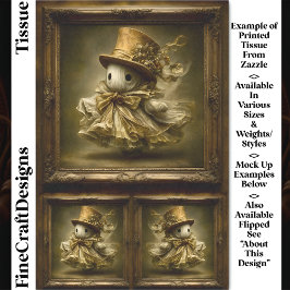 可愛いお洒落幽霊ヴィンテージフレームDU3Lデコページ 薄葉紙