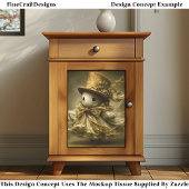 可愛いお洒落幽霊ヴィンテージフレームDU3Lデコページ 薄葉紙