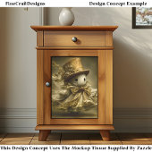 可愛いお洒落幽霊ヴィンテージフレームDU3Rデコページ 薄葉紙