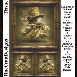 可愛いお洒落幽霊ヴィンテージフレームDU3Rデコページ 薄葉紙