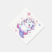 可愛いお洒落恐竜の赤ちゃんシャワー スタンダードカクテルナプキン (角)