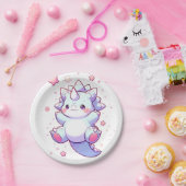 可愛いお洒落恐竜の赤ちゃんシャワー ペーパープレート (パーティー)