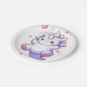 可愛いお洒落恐竜の赤ちゃんシャワー ペーパープレート (アングル)