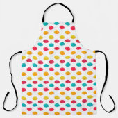 可愛いお洒落猫カラフル水彩柄 エプロン (正面)