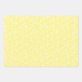 可愛いお洒落白い弓パターンパステルイースター ラッピングペーパーシート (正面)