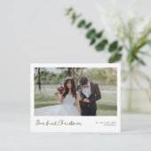 可愛いお洒落私たちの初めてのクリスマス写真 ポストカード (スタンド正面)