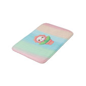 可愛いお洒落花ポット バスマット (アングル)