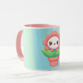 可愛いお洒落花ポット マグカップ (正面左)