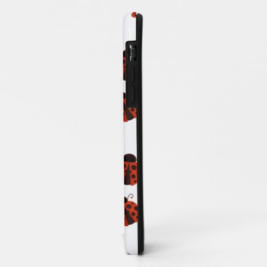 可愛いお洒落赤いラディバグ水玉模様パターン Case-Mate iPhoneケース (裏面/左)