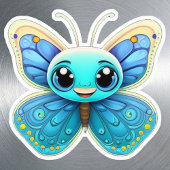 可愛いお洒落青キッズバタフライカートゥーングラフィック シール