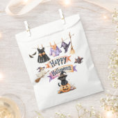 可愛いお洒落魔女とのハロウィーンのバッグ フェイバーバッグ (クリップ留めされた状態)