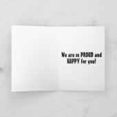 可愛いお祝いを叫ぶシャムちゃん子猫写真 カード (内部)