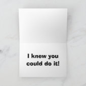 可愛いお祝いカード – 行き方！親指を立てる カード (内部)