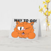 可愛いお祝いカード – 行き方！親指を立てる カード (黄色い花)