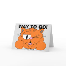 可愛いお祝いカード – 行き方!親指を立てる