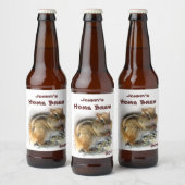 可愛いお祭りチムンク動物ビアラベル ビールラベル (ボトル)
