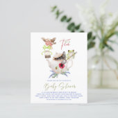 可愛いお茶パーティの招待状バジェット (スタンド正面)