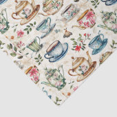 可愛いお茶パーティータイル模様 薄葉紙 (詳細)