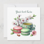 可愛いお茶パーティーCookie 招待状 (正面)