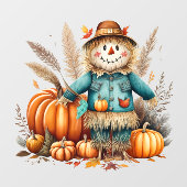 可愛いかかしの窓にしがみつく ウィンドウサイン (シート)