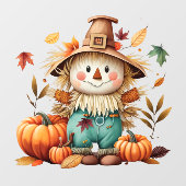 可愛いかかしの窓にしがみつく ウィンドウサイン (シート)