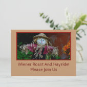 可愛いかかし、腕を伸ばし/どうぞ 招待状 (スタンド正面)