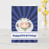 可愛いかわいいおもしろいマンガカウハッピーファイブ50誕生日 カード (黄色い花)