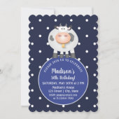 可愛いかわいいおもしろいマンガカウハッピーファイブ50誕生日 招待状 (正面)