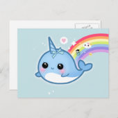 可愛いかわいいは虹と輝く星で語り合う ポストカード (正面/裏面)
