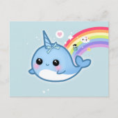 可愛いかわいいは虹と輝く星で語り合う ポストカード (正面)