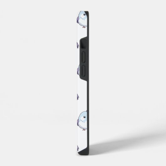 可愛いかわいいぽっちゃりバードマンガ – かわいいパステル iPhoneケース (左側面)